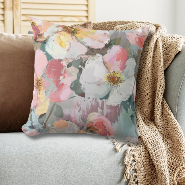Modern Abstract Floral Cushion (Creator Uploaded)
