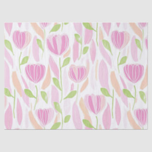 Modern Abstract Floral Line Pattern (1) Tissue Paper