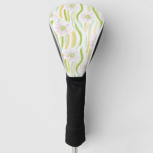 Modern Abstract Floral Line Pattern (4) Golf Head Cover