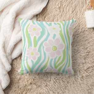 Modern Abstract Floral Line Pattern (8) Cushion