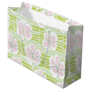 Modern Abstract Floral Line Pattern (9) Large Gift Bag