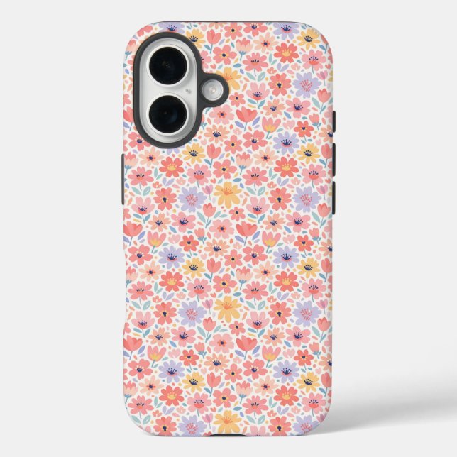 Modern Abstract Floral Pattern Case-Mate iPhone Case (Back)
