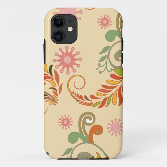 Modern Abstract Floral Pattern Case-Mate iPhone Case (Back)