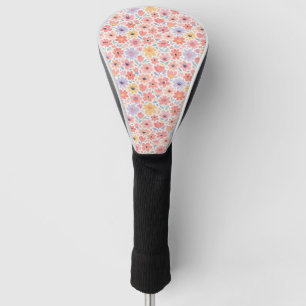 Modern Abstract Floral Pattern Golf Head Cover
