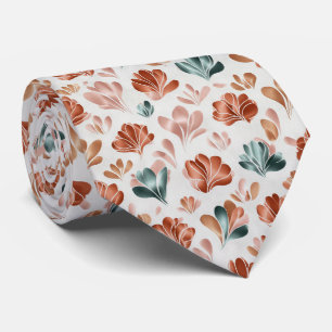 Modern Abstract Floral Pattern Tie