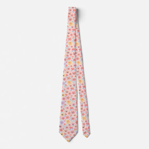 Modern Abstract Floral Pattern Tie