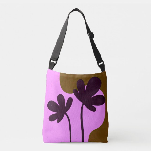 Modern Abstract Floral Tote Bag (Front)
