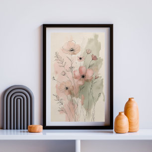 Modern Abstract Floral Wall Art II