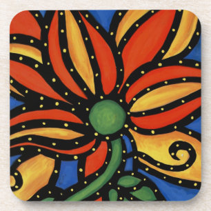 Modern Abstract Flower Coaster