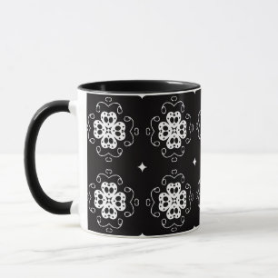 modern abstract flowers coffee mug