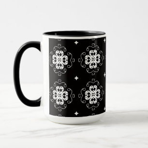 modern abstract flowers coffee mug