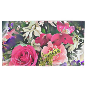 Modern Abstract flowers floral art Pillowcase