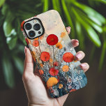 Modern Abstract Flowers Personalised Name<br><div class="desc">Modern Abstract Flowers Personalised Name iPhone 16 Pro Max Cases features modern abstract flowers in red,  orange and yellow with your personalised name in modern calligraphy script typography. Perfect as a gift for her for Christmas,  birthday,  holidays and more. Designed by ©2024 Evco Studio www.zazzle.com/store/evcostudio</div>