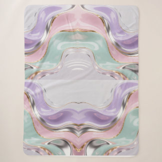 Modern Abstract Fluid Art Pattern Blanket 