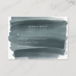 Modern Abstract Formal Wedding Reply Enclosure C Card