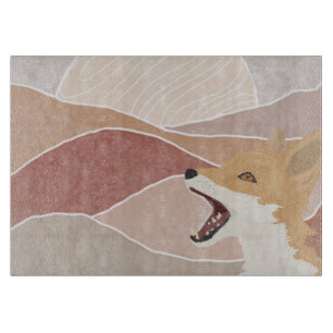 Modern Abstract Fox & The Hills  Cutting Board