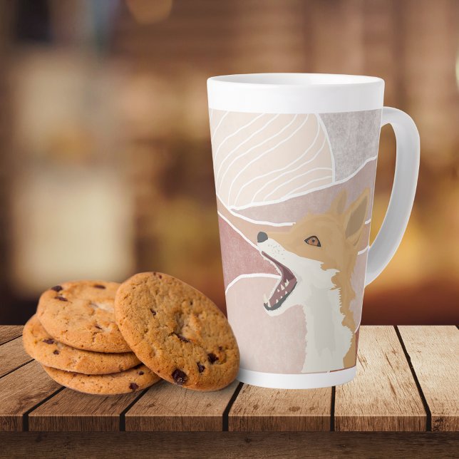 Modern Abstract Fox & The Hills  Latte Mug (Creator Uploaded)