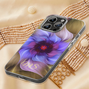 Modern Abstract Fractal Colourful Flower Monogram  iPhone 13 Pro Max Case