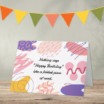 Modern Abstract Funny Any Age Birthday Card<br><div class="desc">Send a special birthday greeting with this funny any age birthday card. The modern abstract design features the wording "Nothing says Happy Birthday like a folded piece of card". You can easily change the wording on the front of the card using the "personalise this template" box. The inside of the...</div>