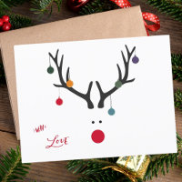 Modern abstract funny Christmas reindeer baubles