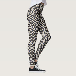 Modern Abstract geometric 2 - Blue Ridge, Panna Co Leggings