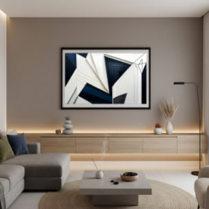 Modern Abstract Geometric Architecture Canvas Print