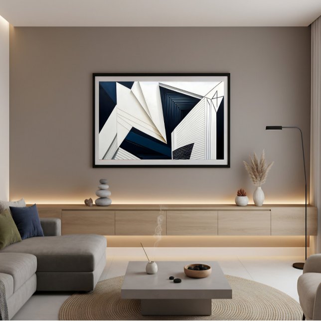 Modern Abstract Geometric Architecture Canvas Print (Creator Uploaded)
