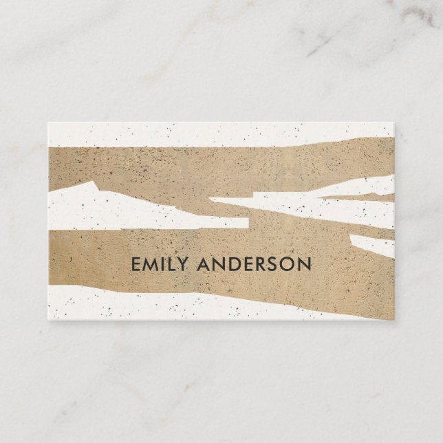 MODERN ABSTRACT GEOMETRIC ART CERAMIC TEXTURE BUSINESS CARD (Front)