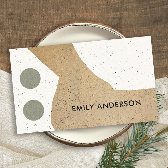 MODERN ABSTRACT GEOMETRIC ART CERAMIC TEXTURE BUSINESS CARD (Creator Uploaded)