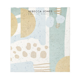 MODERN ABSTRACT GEOMETRIC ART CERAMIC TEXTURE NOTEPAD