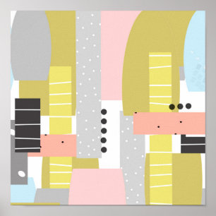 modern abstract geometric art poster