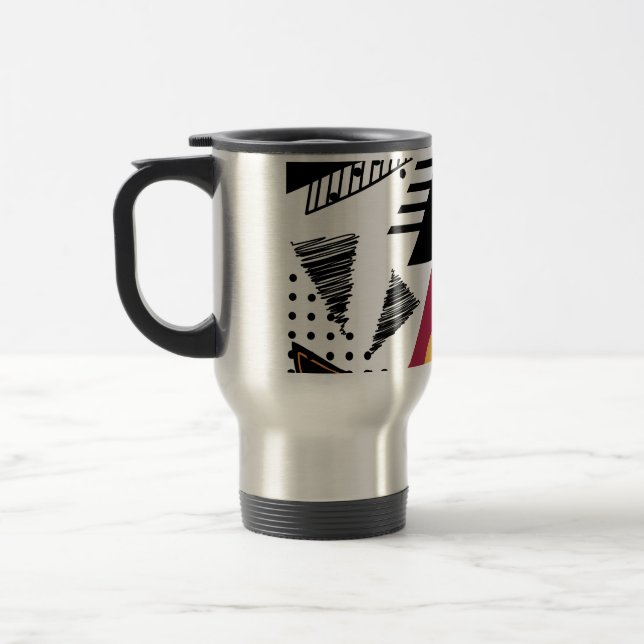 Modern Abstract geometric art Travel Mug (Left)
