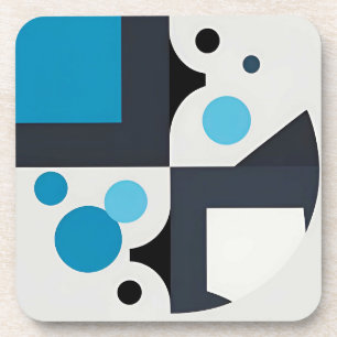 Modern Abstract Geometric Artwork Coaster