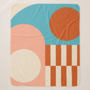 Modern abstract geometric background with circles, sherpa blanket