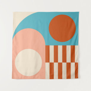 Modern abstract geometric background with circles, tapestry