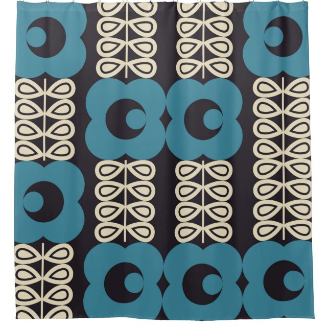 Modern abstract geometric background with stylised shower curtain (Front)