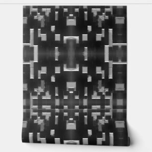 Modern Abstract Geometric Black and White Design Wallpaper