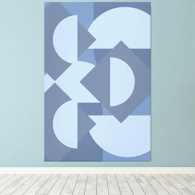 Modern abstract geometric canvas print (Insitu(Wood Floor))