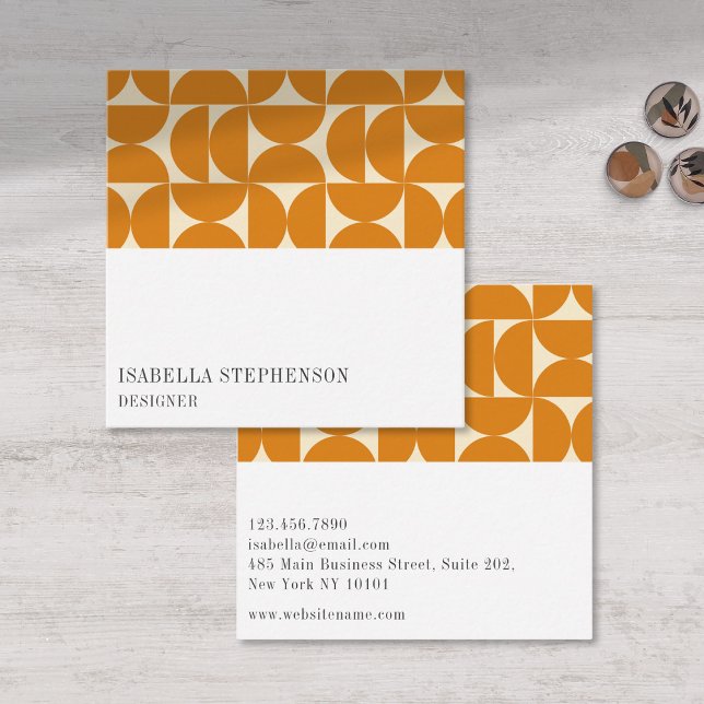 Modern Abstract Geometric Colorful Professional Square Business Card (Creator Uploaded)