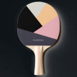 Modern abstract geometric colour block pattern ping pong paddle<br><div class="desc">Colourful geometric combination.</div>