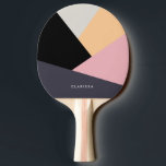 Modern abstract geometric colour block pattern ping pong paddle<br><div class="desc">Colourful geometric combination.</div>