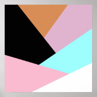Modern abstract geometric colour block pattern