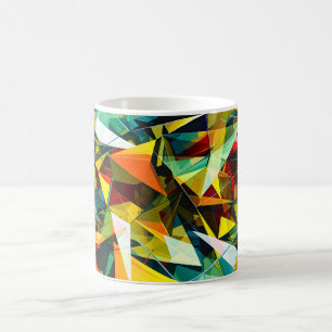 Modern Abstract Geometric Colourful Crystal Glass Coffee Mug
