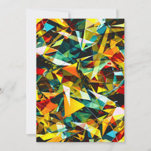 Modern Abstract Geometric Colourful Crystal Glass Holiday Card