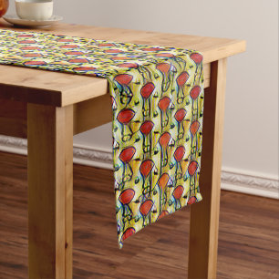 Modern abstract geometric digital pattern 1263 medium table runner