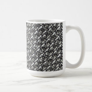 Modern abstract geometric digital pattern 1272 coffee mug