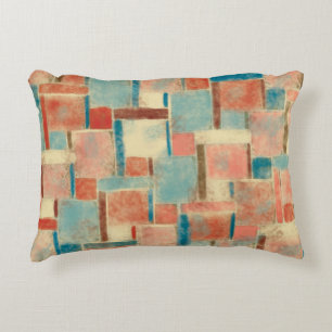 Modern Abstract Geometric Earth Tones Decorative Cushion