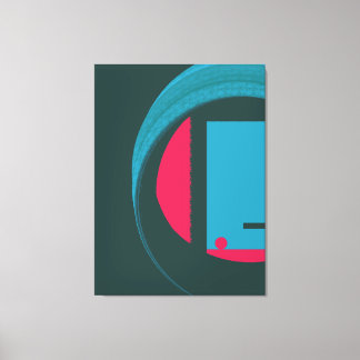 Modern Abstract Geometric Echo Canvas Print