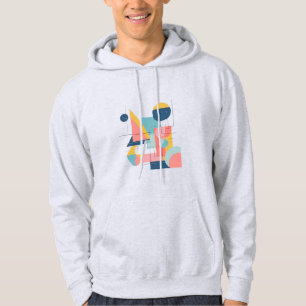 Modern Abstract Geometric Hoodie Design, Minimalis