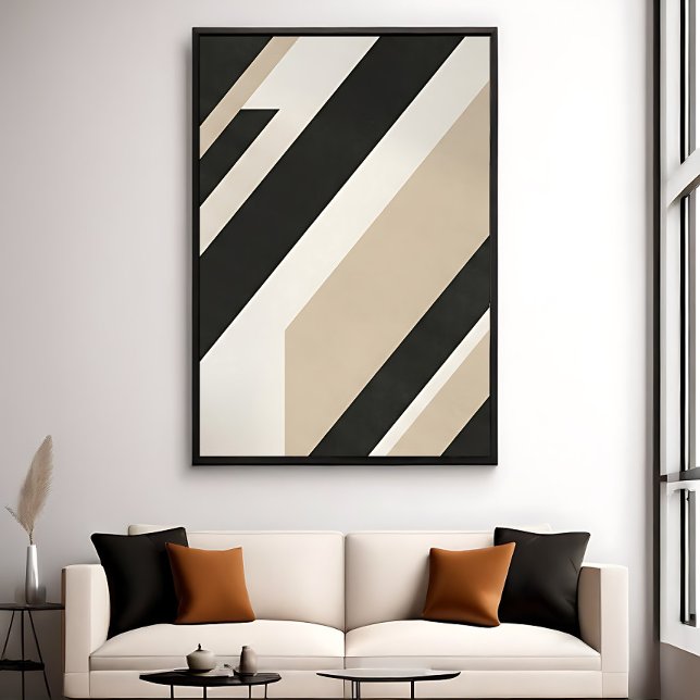 Modern Abstract Geometric Neutral Layers Poster (Creator Uploaded)